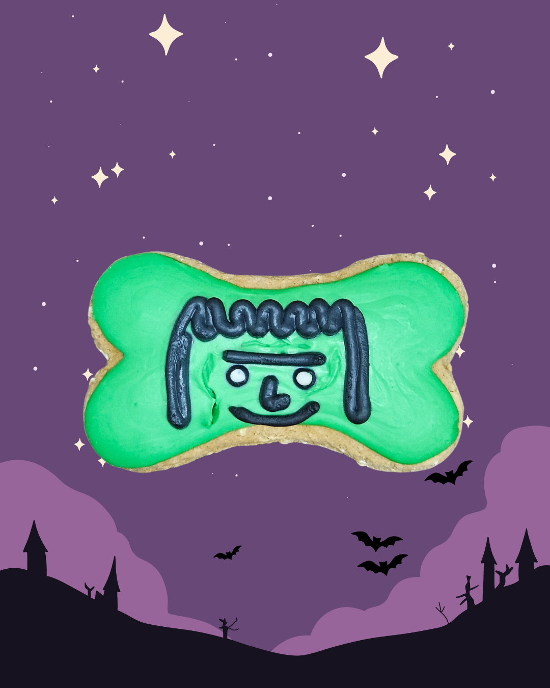 halloween theme  dog cookies ( set of six )