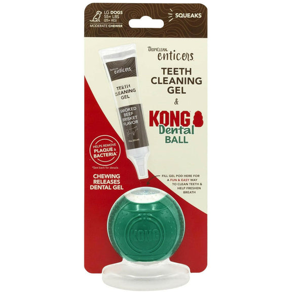 Tropiclean Enticers Kong Dental Ball Kit