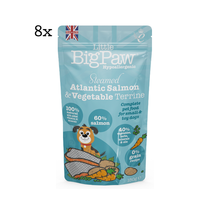 Little Big Paw Steamed Atlantic Salmon & Vegetable Dinner Wet Food for Small Breed Dogs