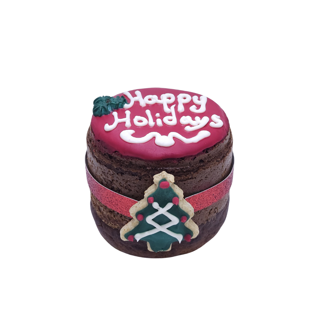 Dog Christmas cake - happy holidays