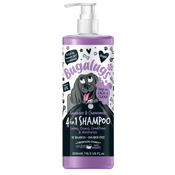 Bugalugs Lavender & Chamomile 4 in 1 Calming Dog Shampoo