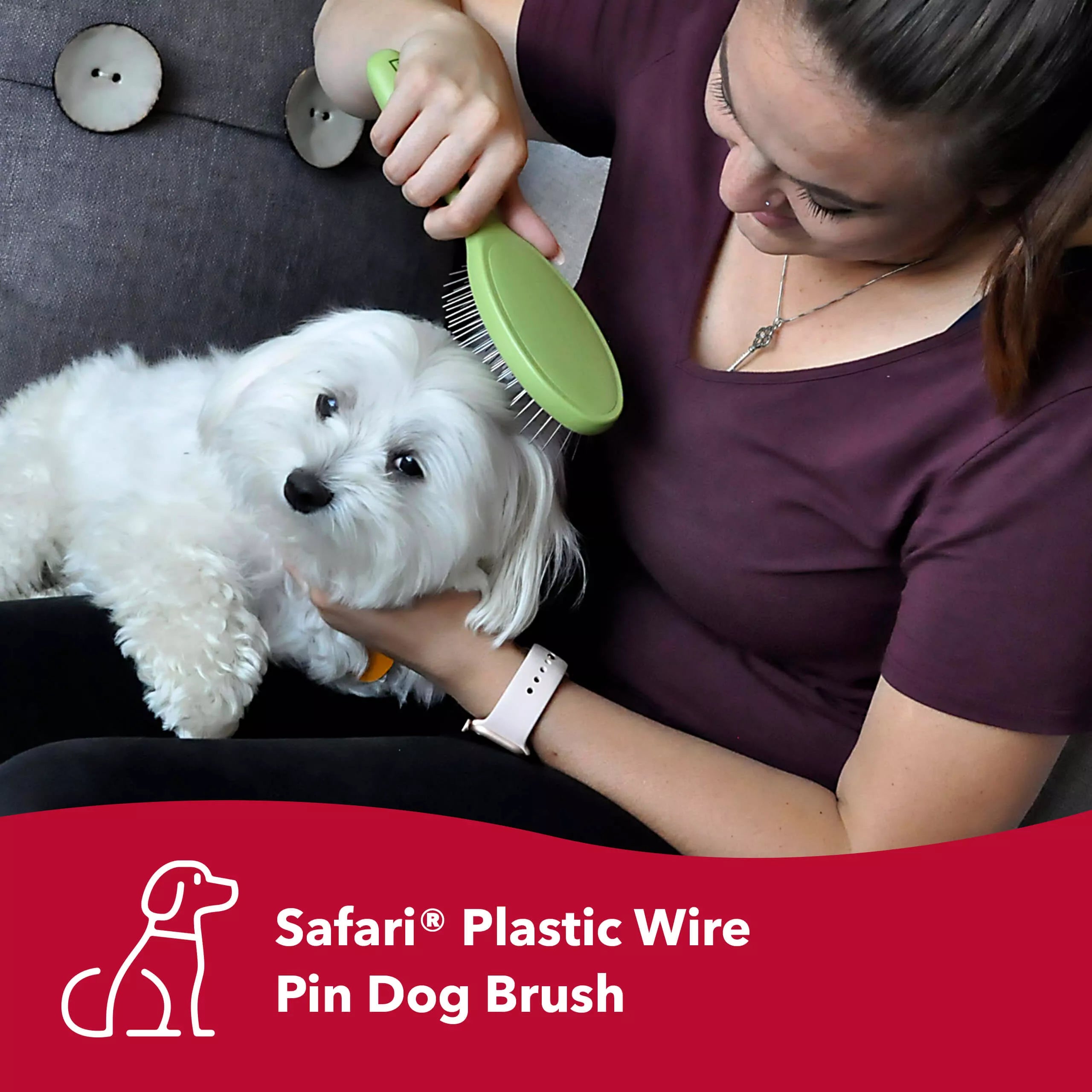 Coastal Wire Pin Brush With Plastic Handle