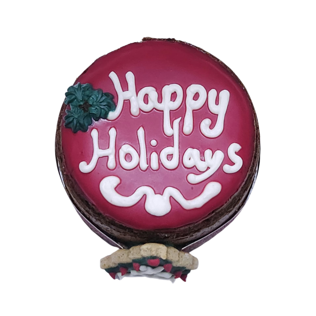Dog Christmas cake - happy holidays