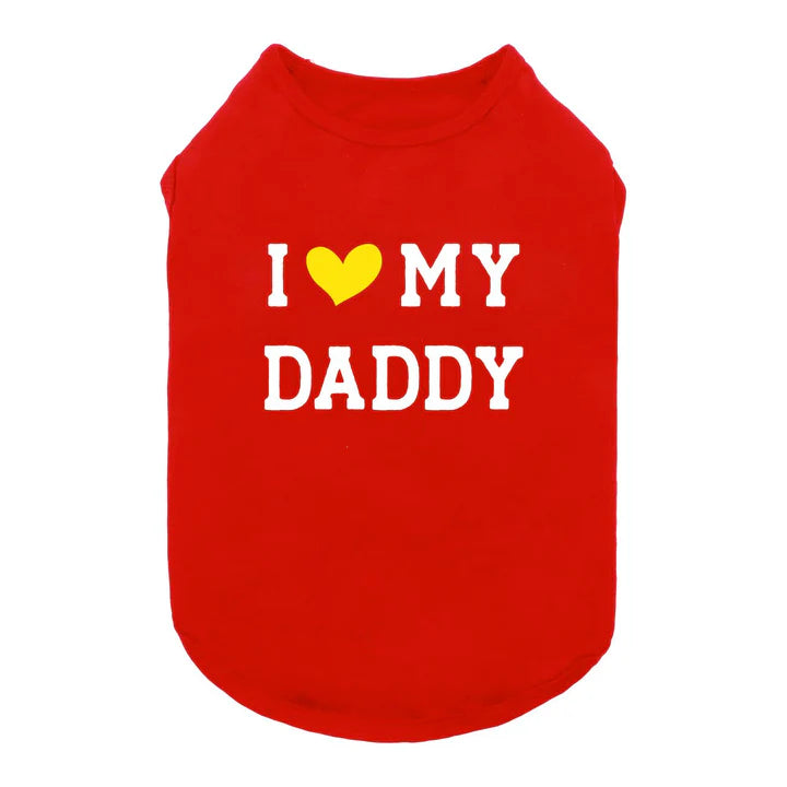 Fitwarm I Love My Daddy Dog Shirt