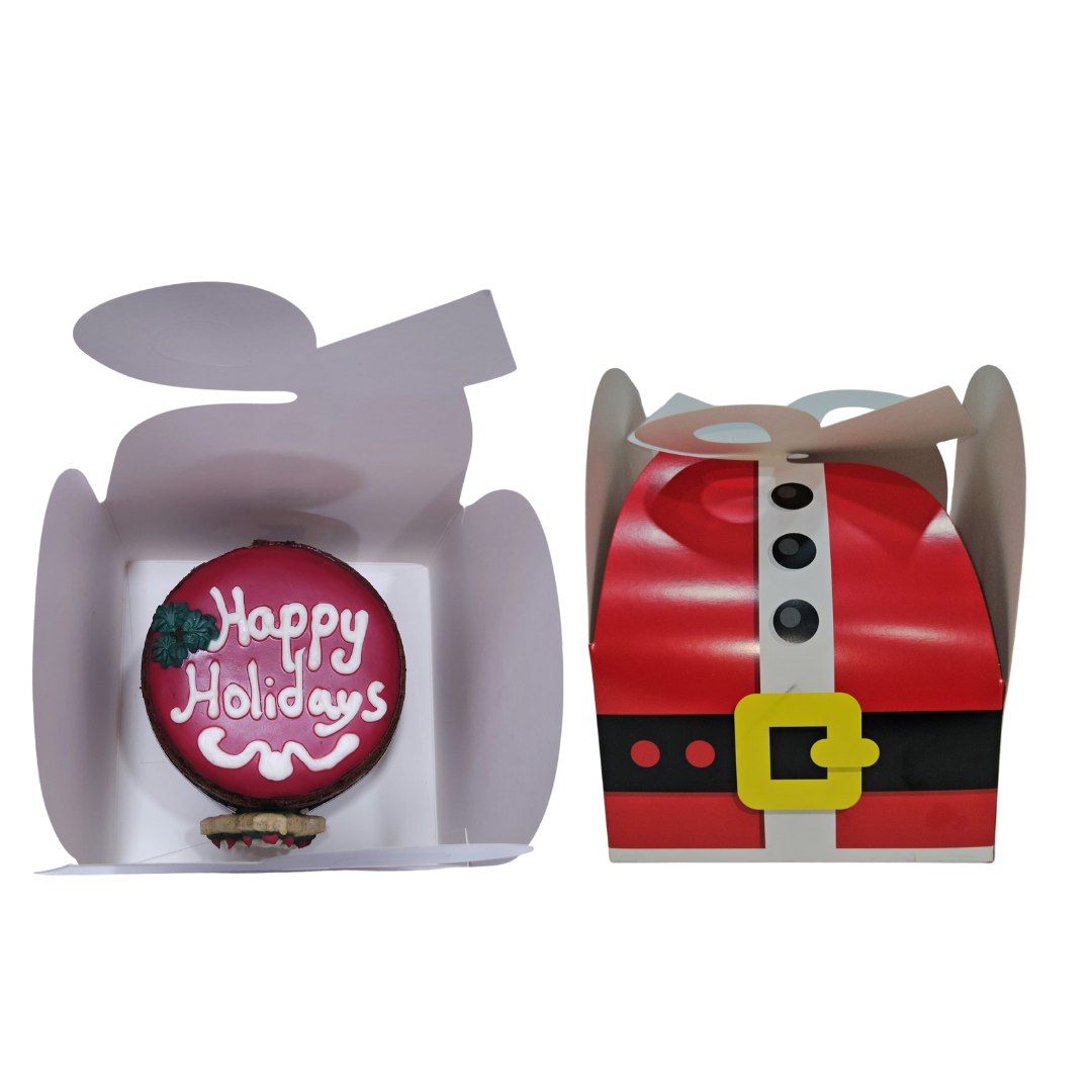 Dog Christmas cake - happy holidays