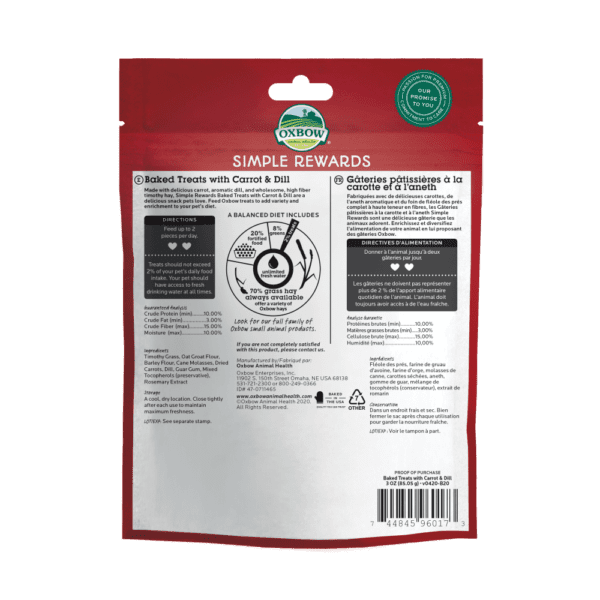 Simple Rewards Baked Treats with Carrot & Dill