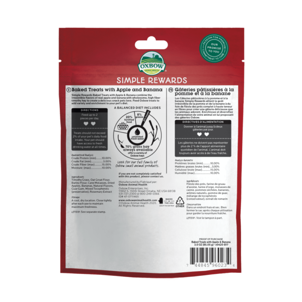 Simple Rewards Baked Treats with Apple & Banana