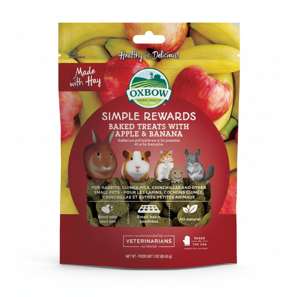 Oxbow Simple Rewards Baked Treats with Apple & Banana