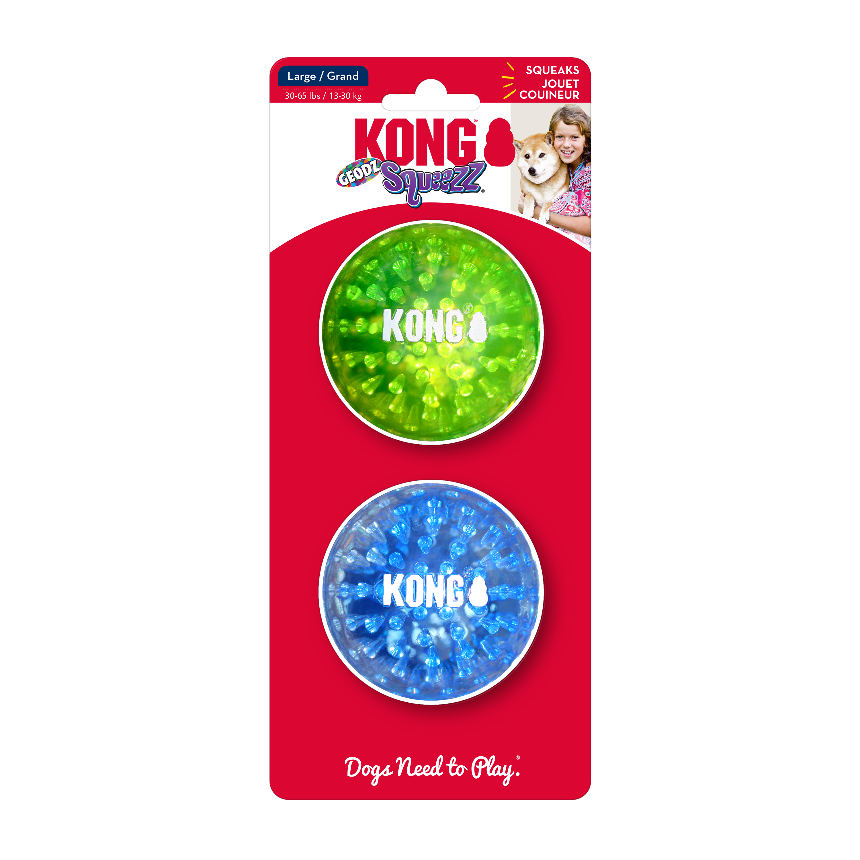 Kong Squeezz Geodz 2-pk