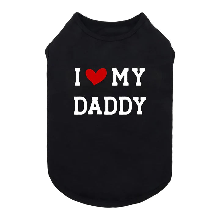 Fitwarm I Love My Daddy Dog Shirt
