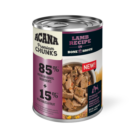 Acana Premium Chunks, Lamb Recipe in Bone Broth