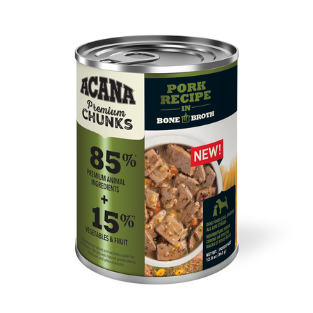 Acana Premium Chunks, Pork Recipe in Bone Broth