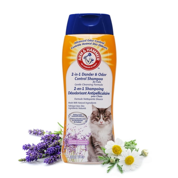 Arm & Hammer Deodorizing & Dander Reducing Cat Shampoo, Lavender Chamomile Scent
