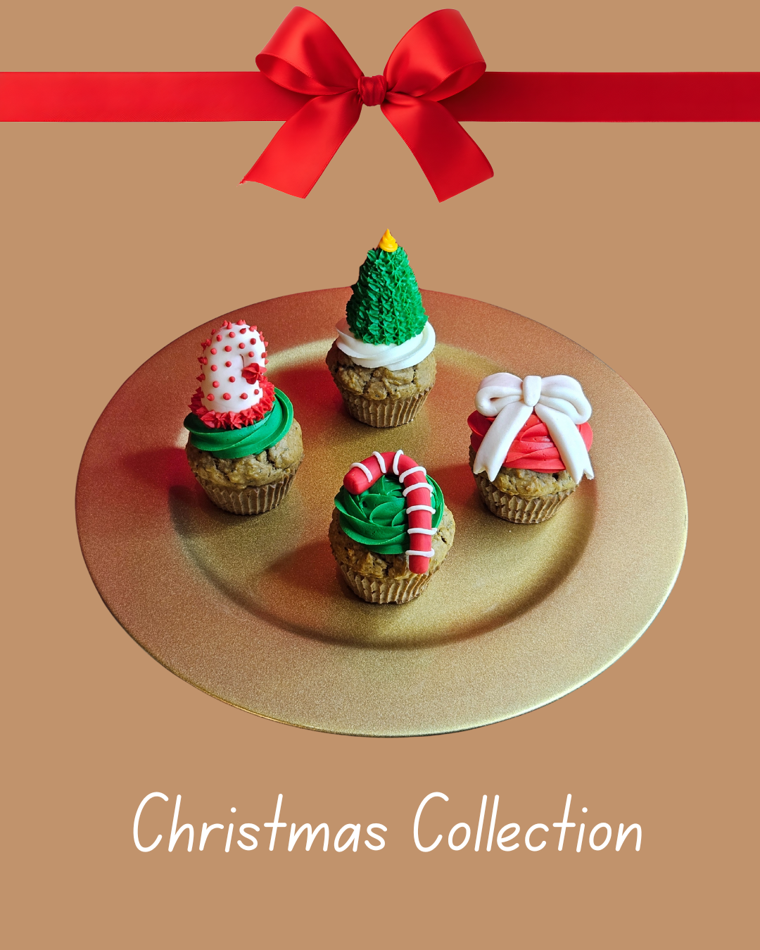 Oatmeal Christmas Pupcakes.