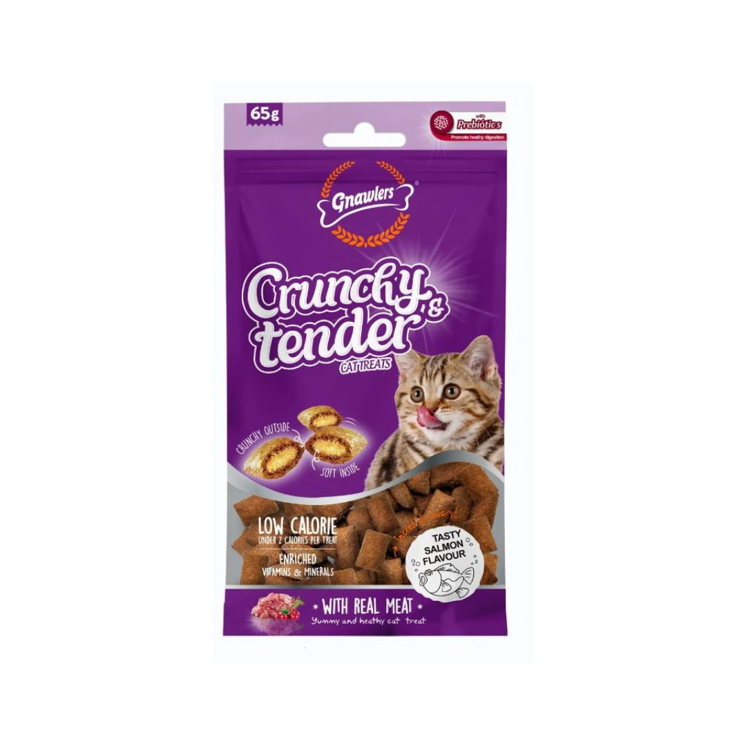 Gnawlers Crunchy & Tender Tasty Salmon Cat Treats
