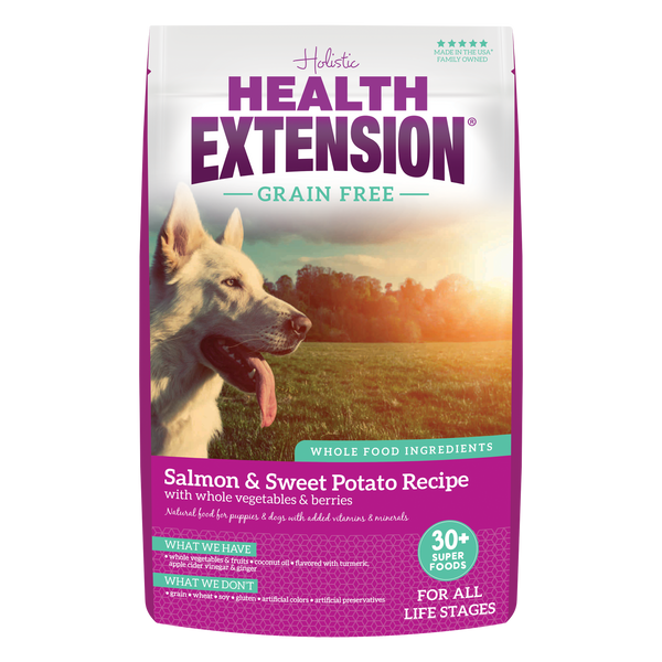 Health Extension Grain Free Salmon and Sweet Potato Recipe