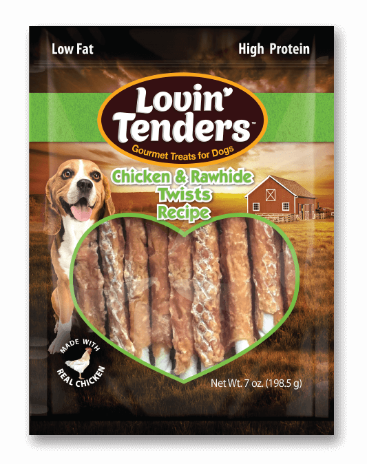 Lovin' Tenders 5" Chicken & Rawhide Twists