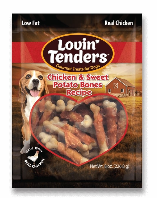 Lovin' Tenders Chicken & Sweet Potato BONES Dog Treats