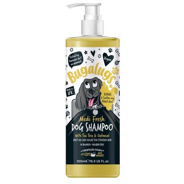 Bugalugs Medi Fresh Dog Shampoo with Tea Tree & Oatmeal