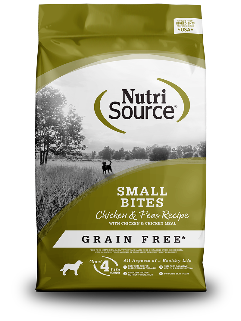 NutriSource Grain Free Small Bites Chicken & Peas Recipe