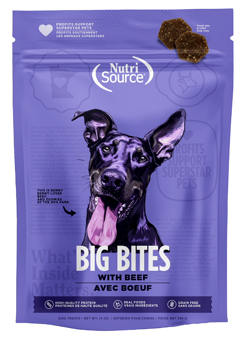NutriSource Grain Free Beef Big Bites
