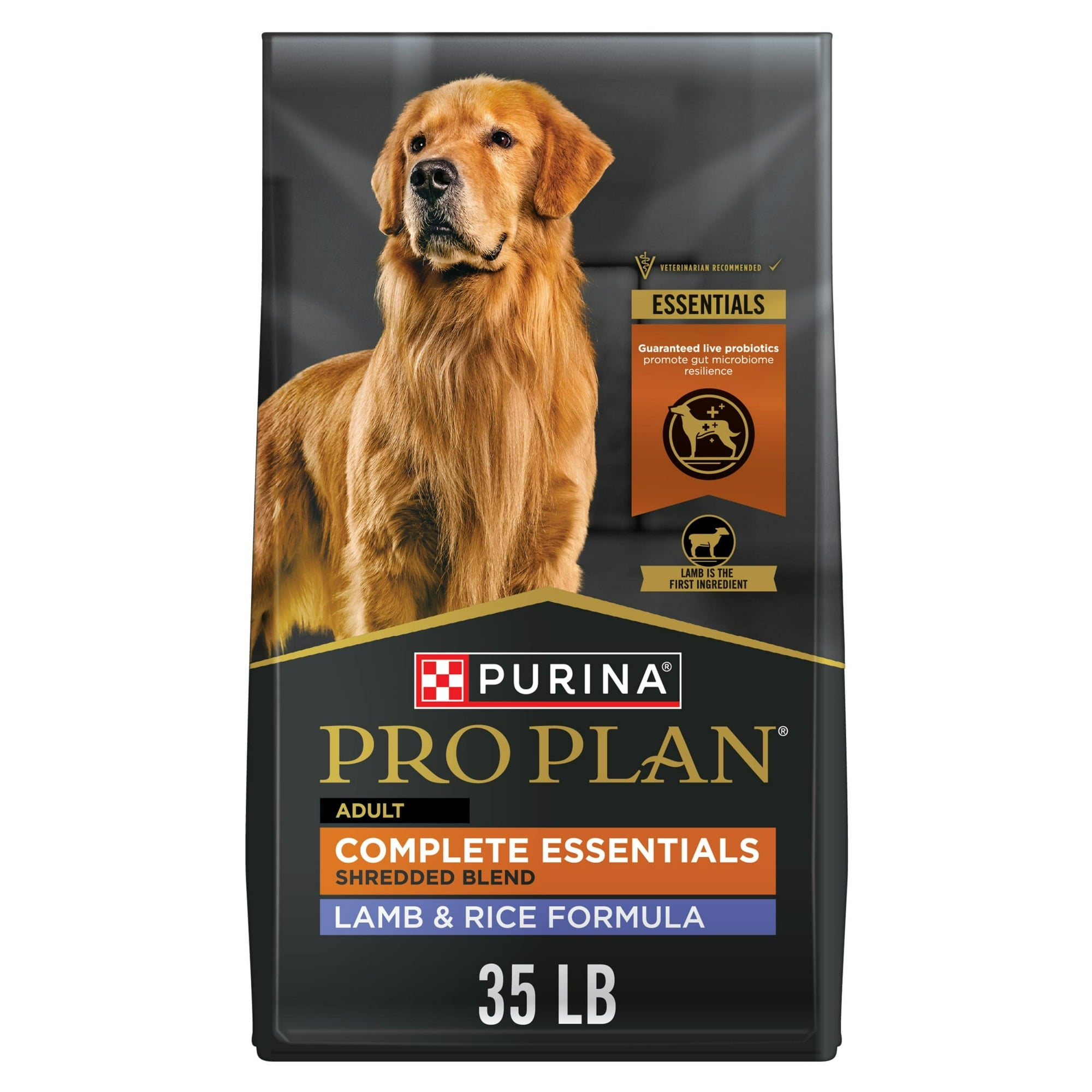 Purina Pro Plan Lamb Complete Essentials Dry Dog Food Shredded Blend for Adults
