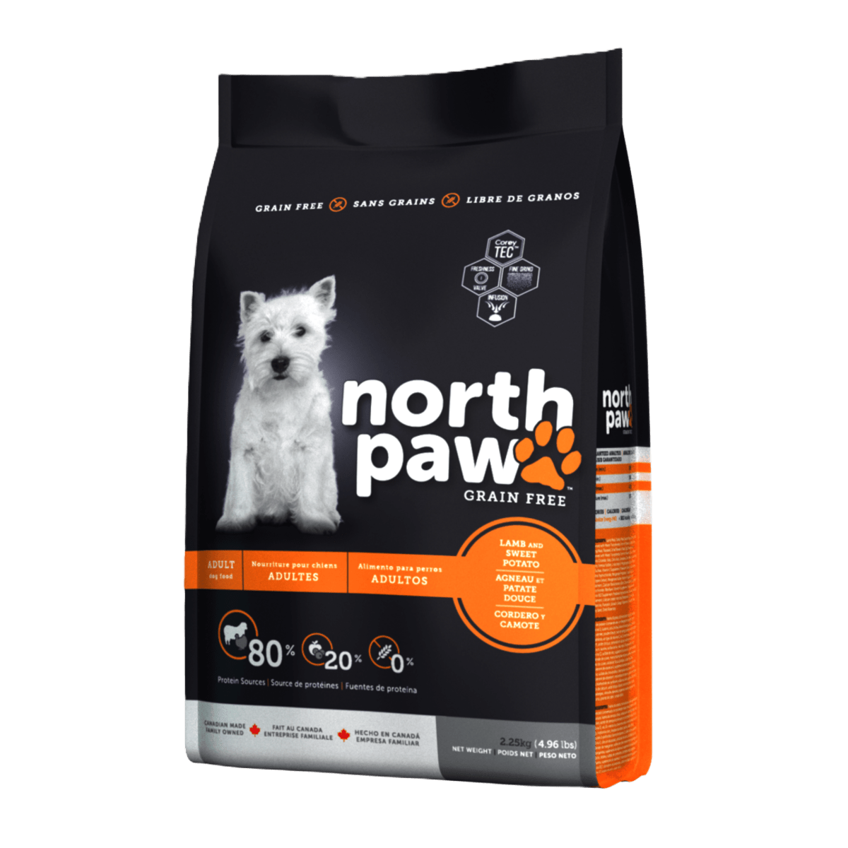 North Paw Grain Free Adult Dog Food – Lamb & Sweet Potato Formula
