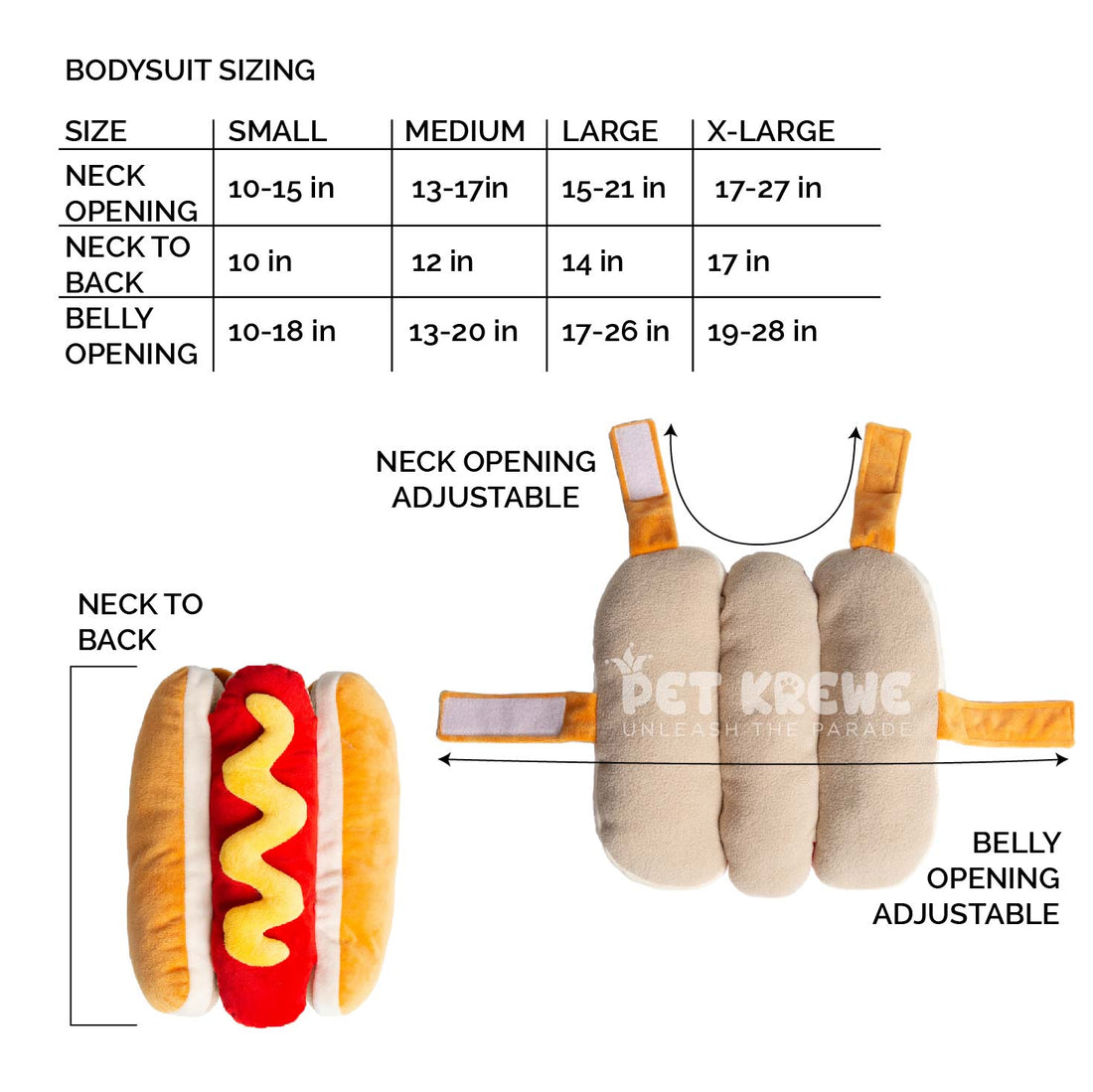 Pet Krewe Hot Dog Costume: Funny Halloween Outfit for Dogs & Cats