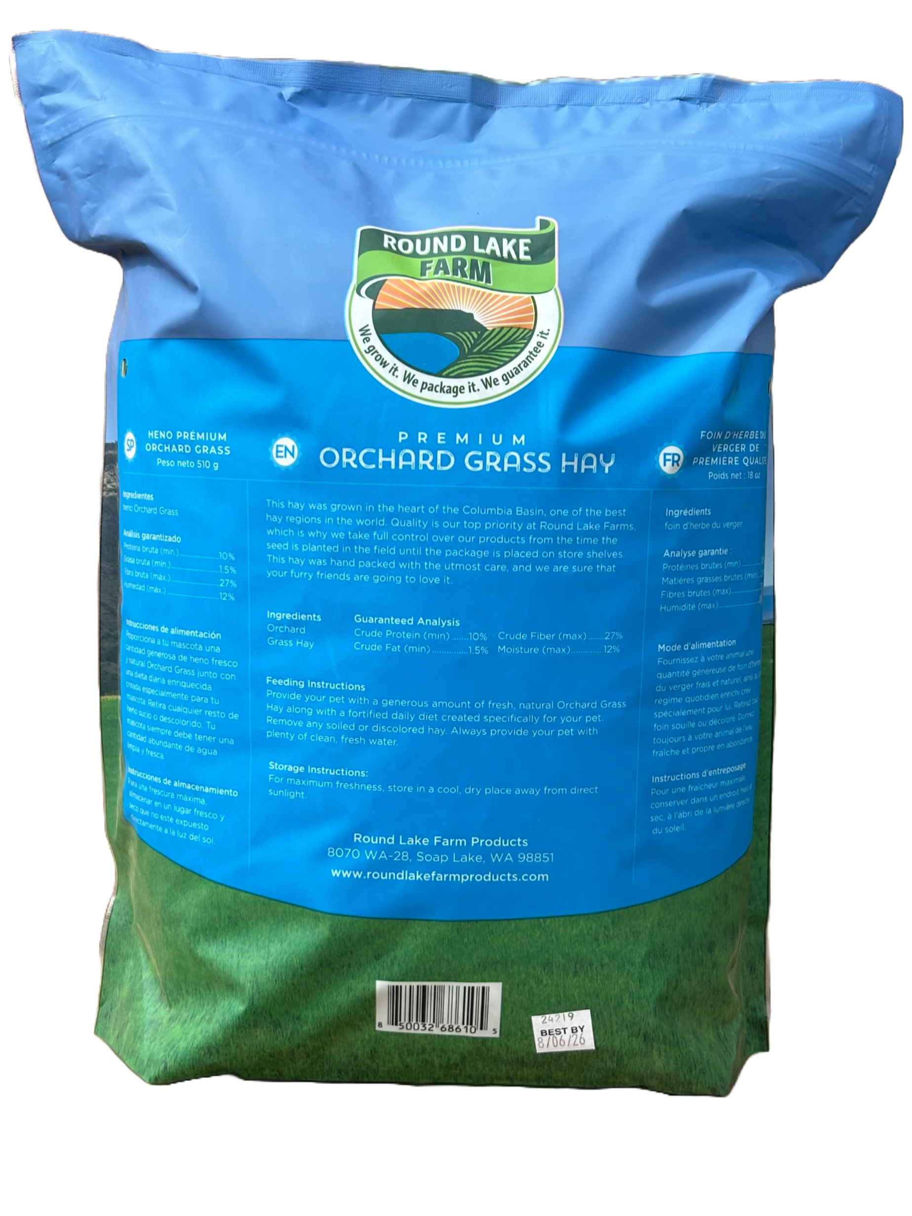 Round Lake Farm Orchard Grass Hay