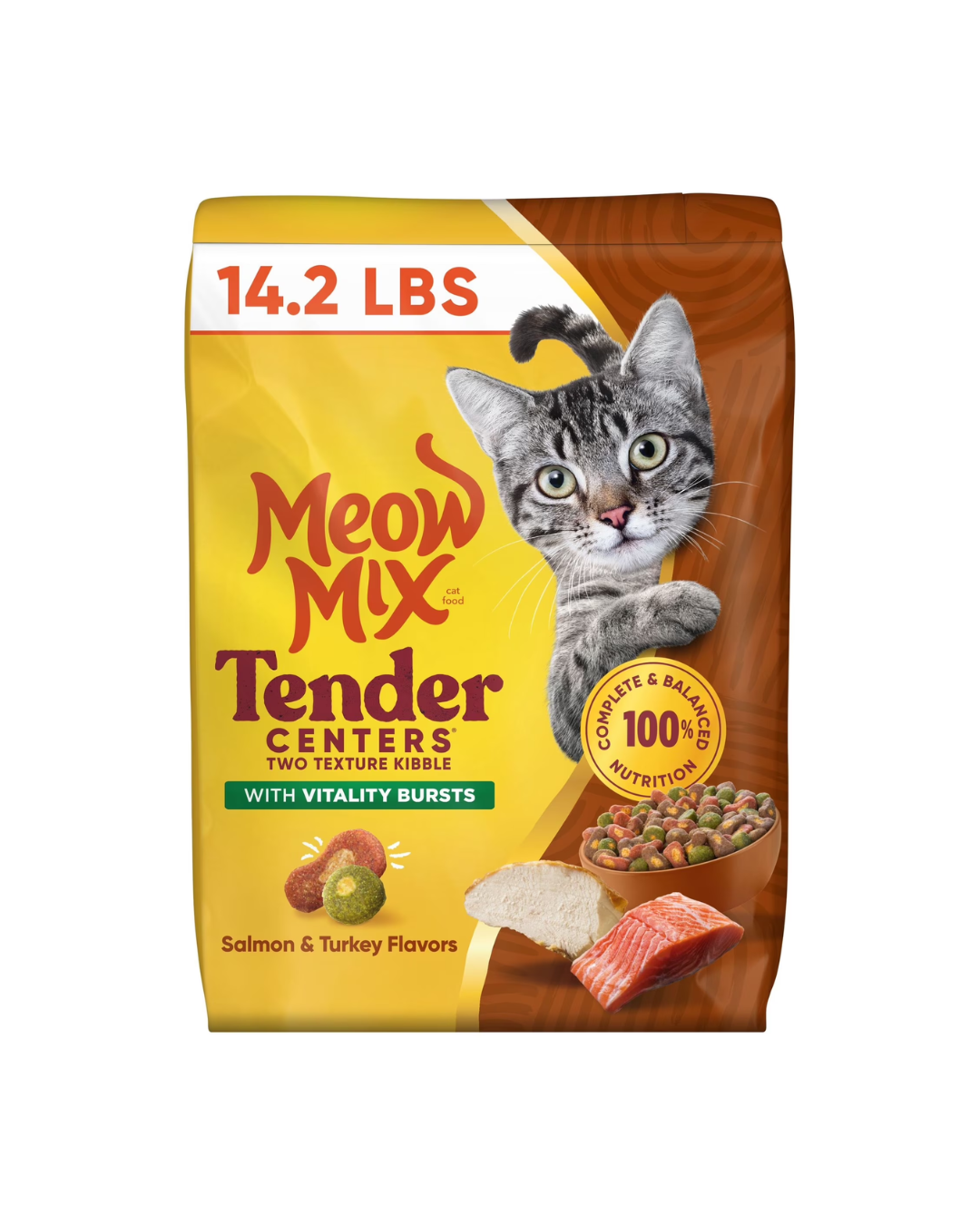 Meow Mix Tender Centers With Vitality Bursts Salmon & Turkey Flavors Cat Food