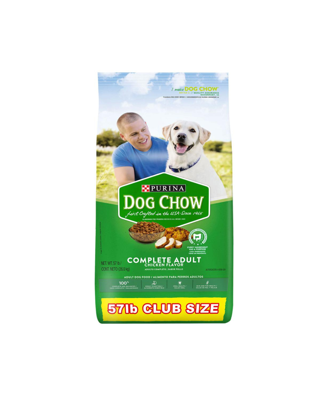 Purina Dog Chow Chicken Flavor Dry Dog Food Complete Adult