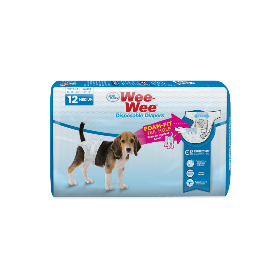 Four Paws Wee Wee Disposable Dog Diapers 12pk