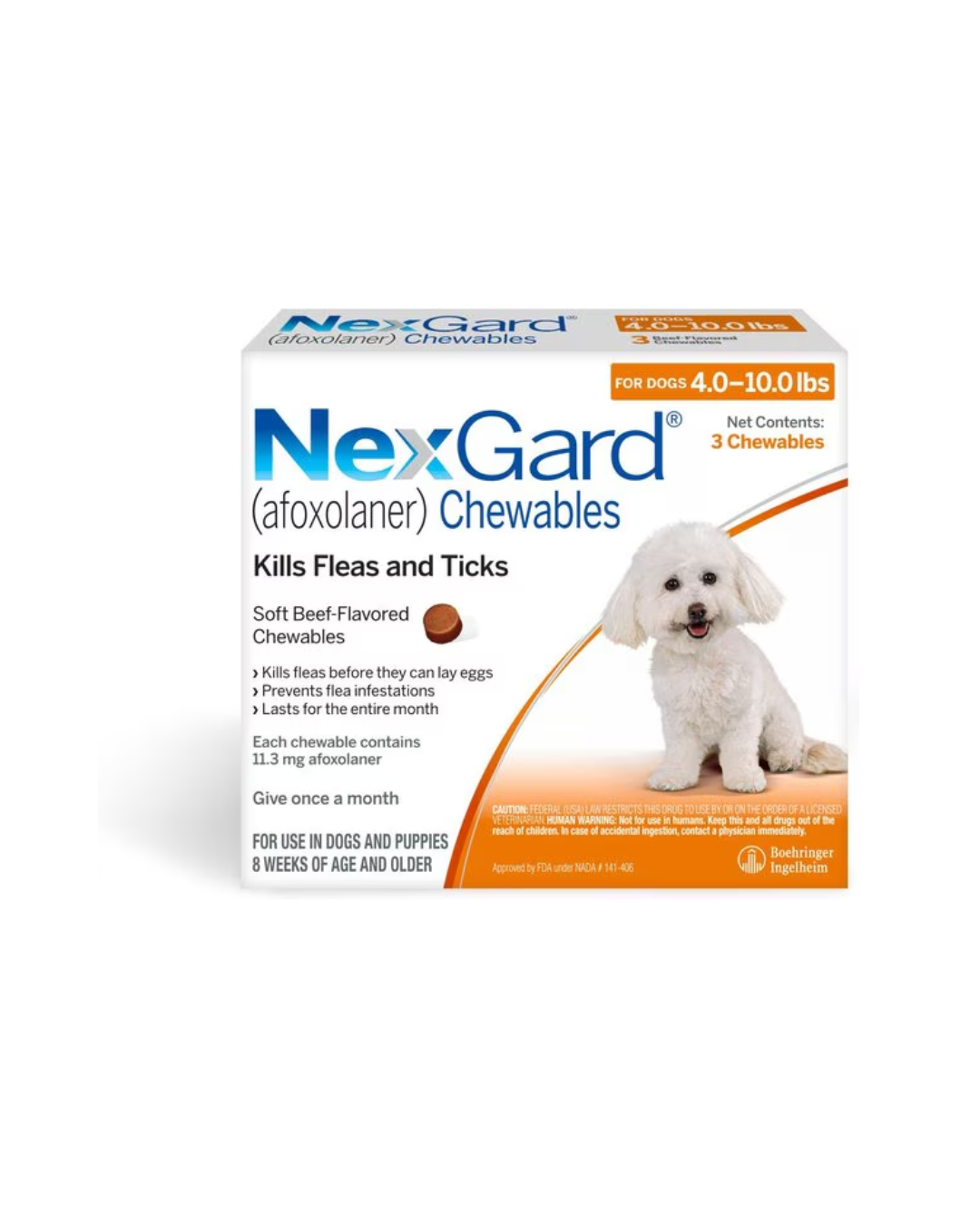 NexGard chewables 4-10lbs