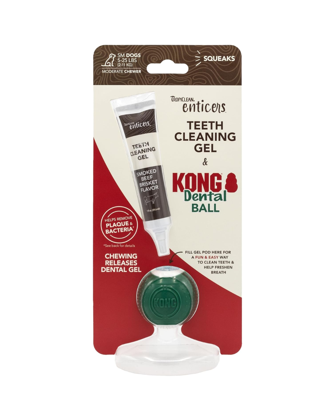 Tropiclean Enticers Kong Dental Ball Kit