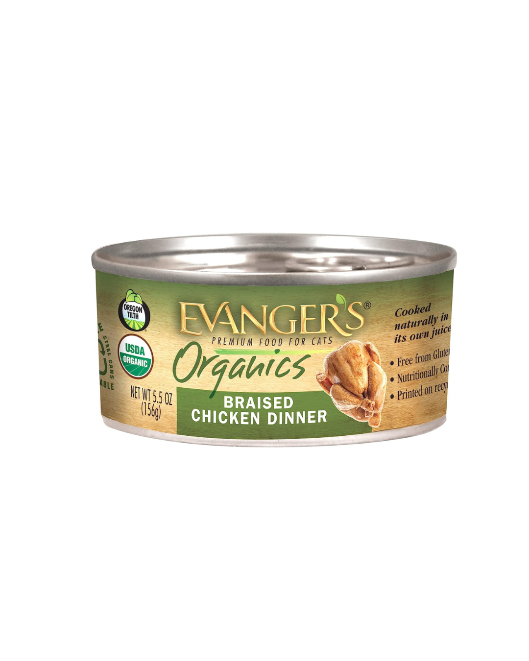 Evangers Organic Braised Chicken Dinner for Cats