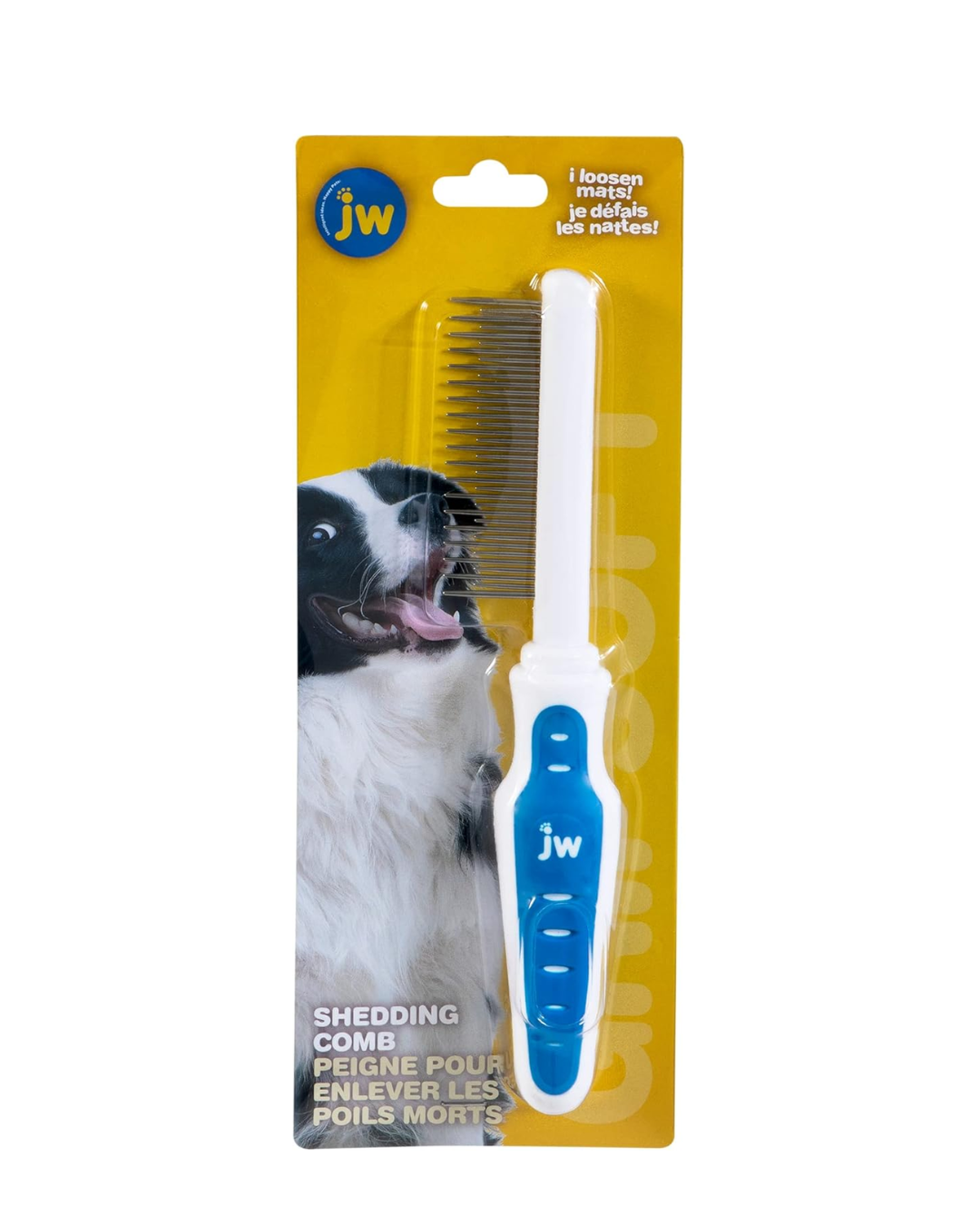 JW GripSoft Shedding Comb for Dogs
