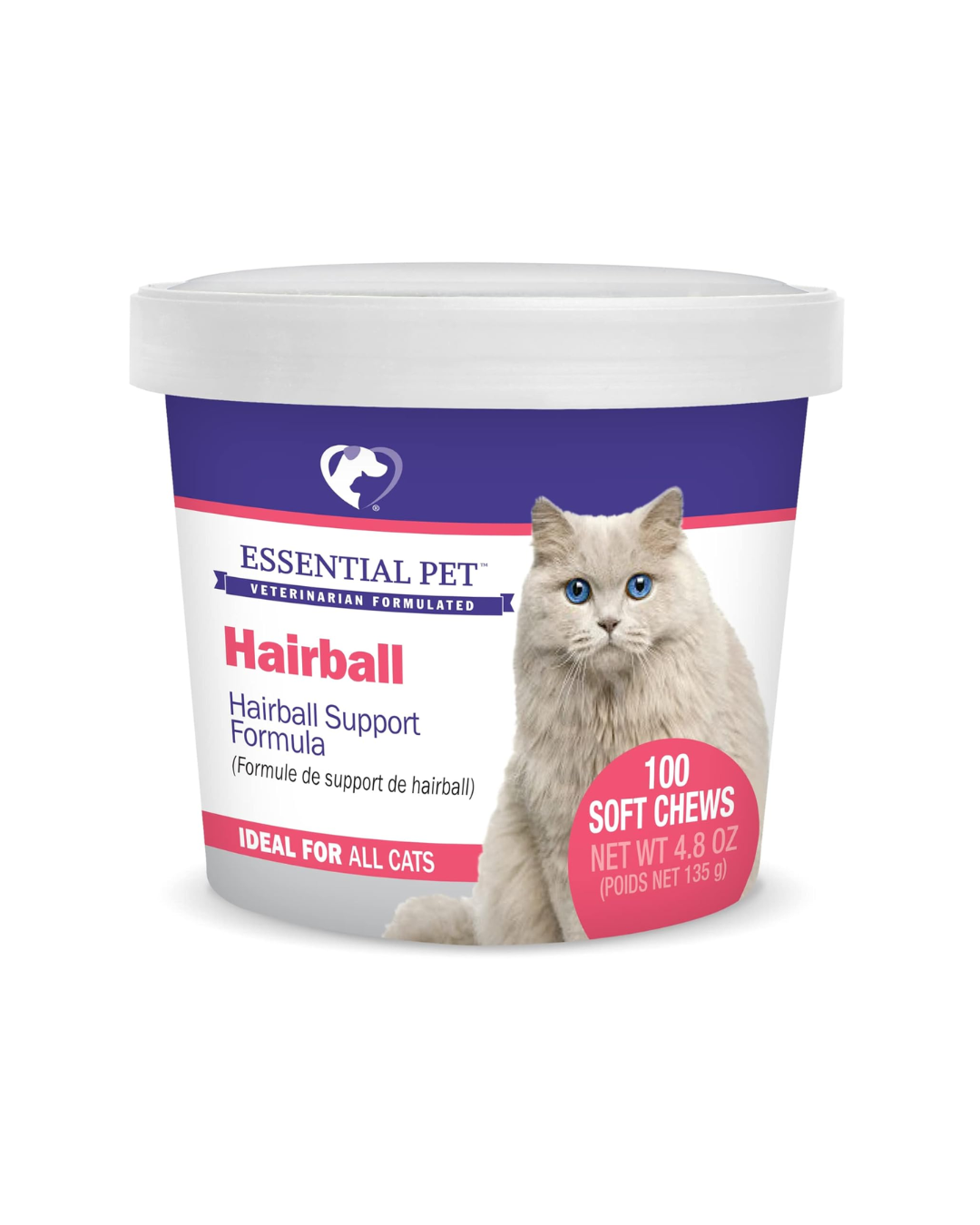Essential Pet Hairball Support Soft Chews Supplement for Cats