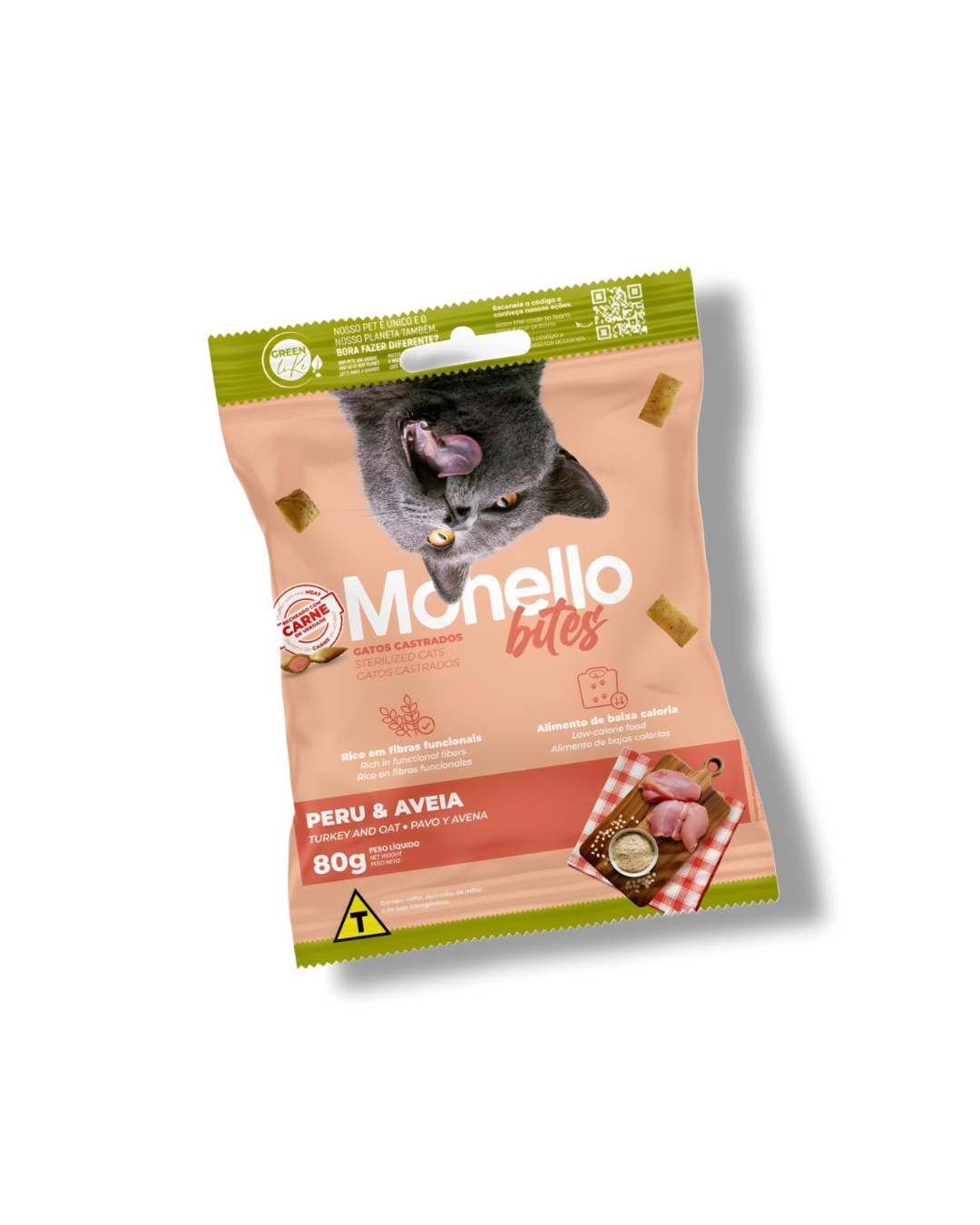 Monello Bites Sterilized Cat – Turkey & Oat Cat Treats