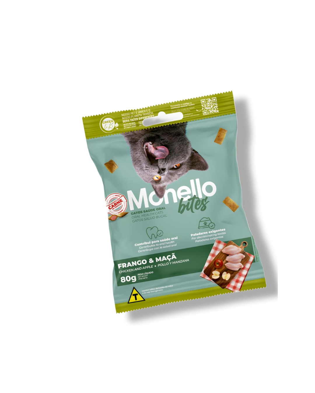 Monello Bites Oral Health – Chicken & Apple Dental Cat Treats