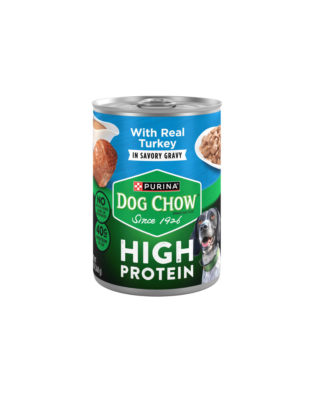 Purina Dog Chow High Protein Wet Dog Food with Real Turkey in Gravy