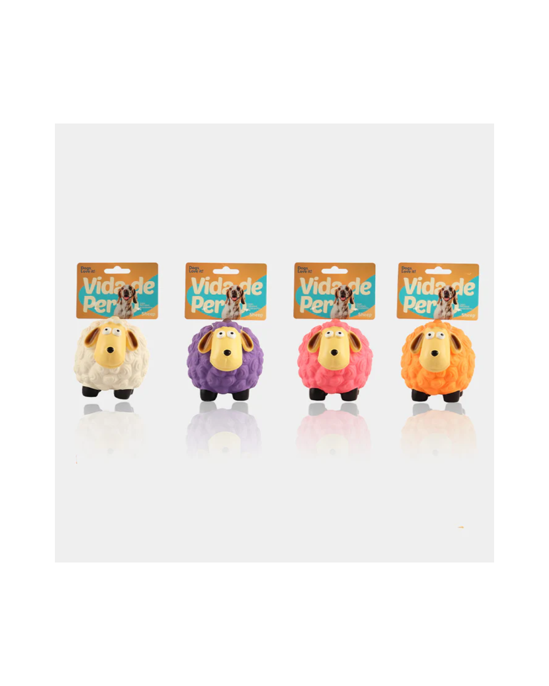Vida De Perro Dog Toy - Latex Sheep, One Piece, with Regular Squeaker