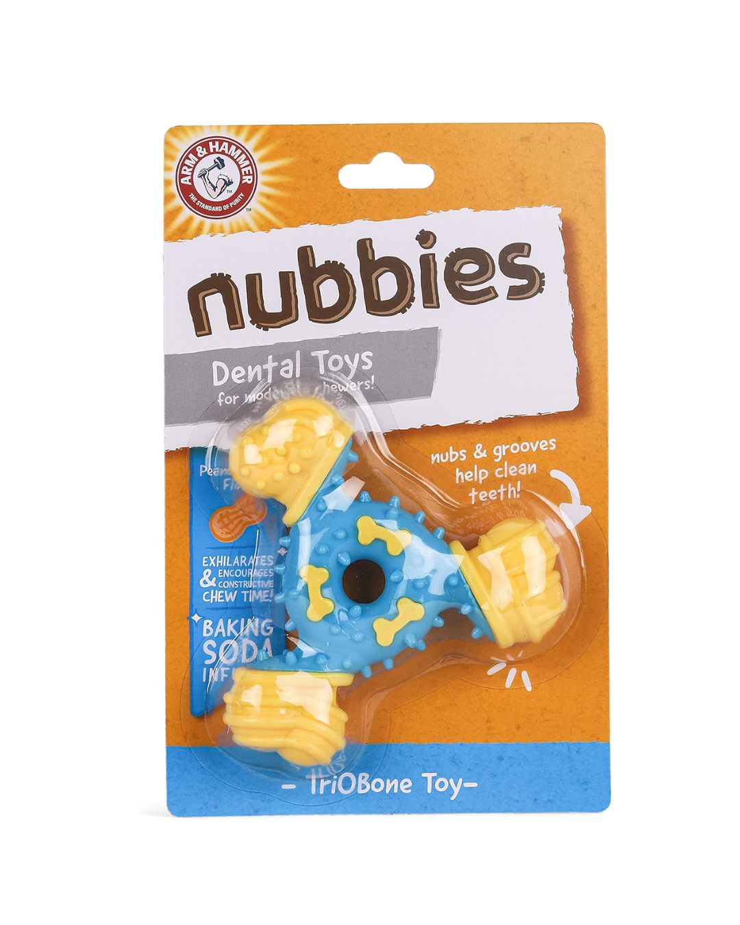 Arm & Hammer for Pets Nubbies TriBone Dog Dental Toy