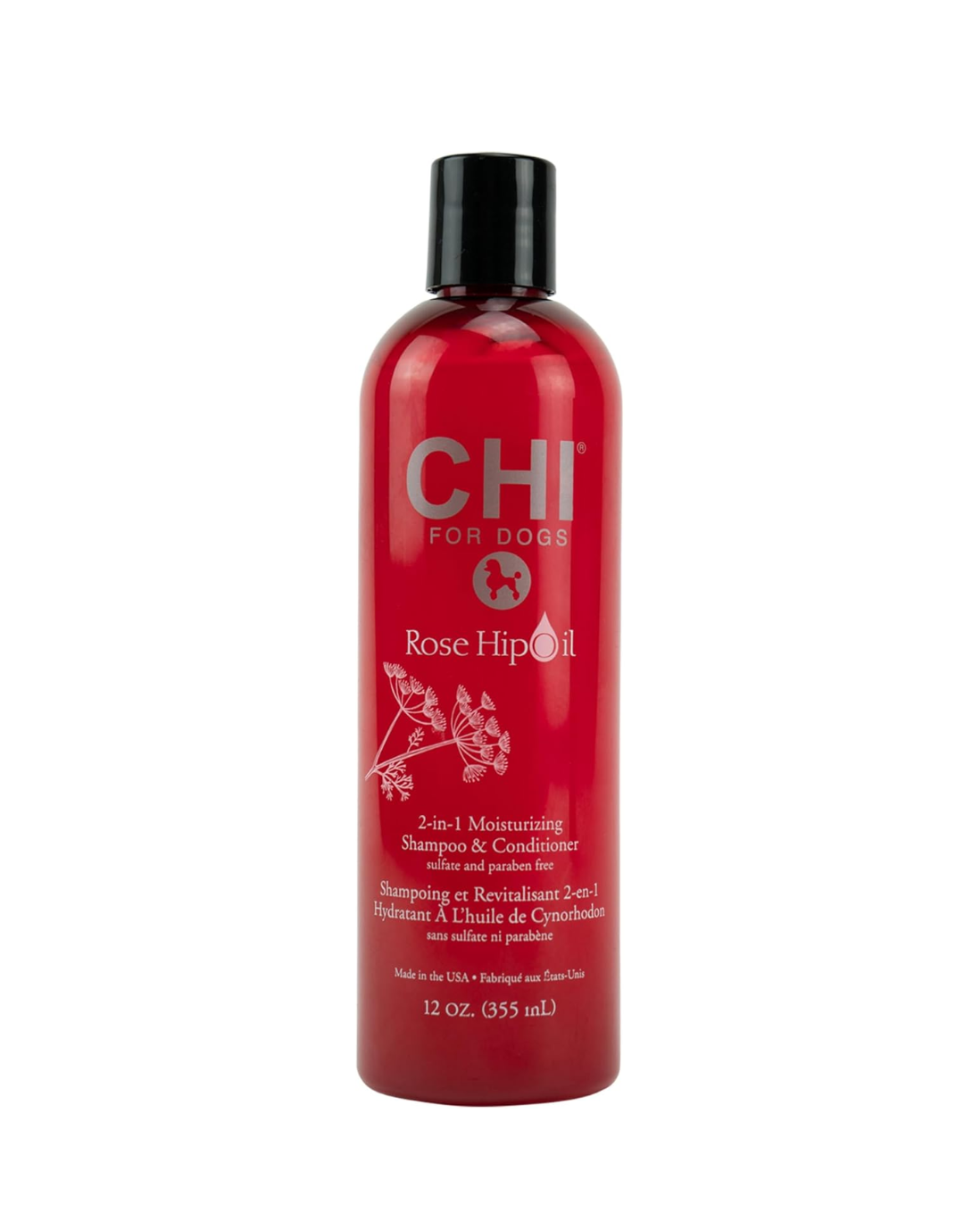 CHI for Dogs Rose Hip Oil 2 in 1 Moisturizing Shampoo & Conditioner