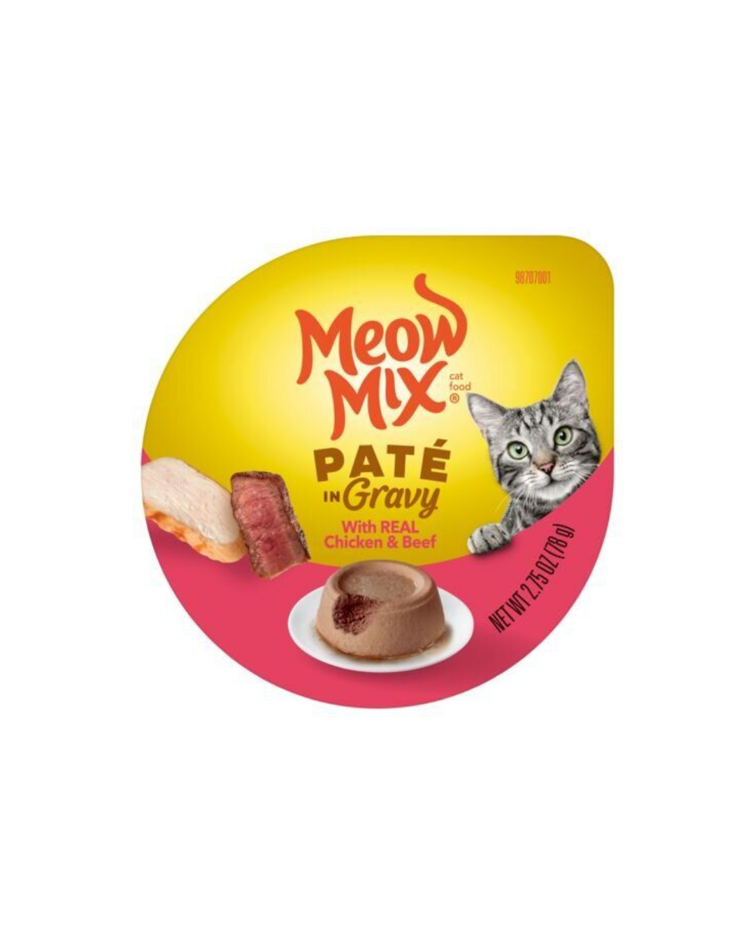 Meow Mix Paté in Gravy With Real Chicken & Beef Cat Food