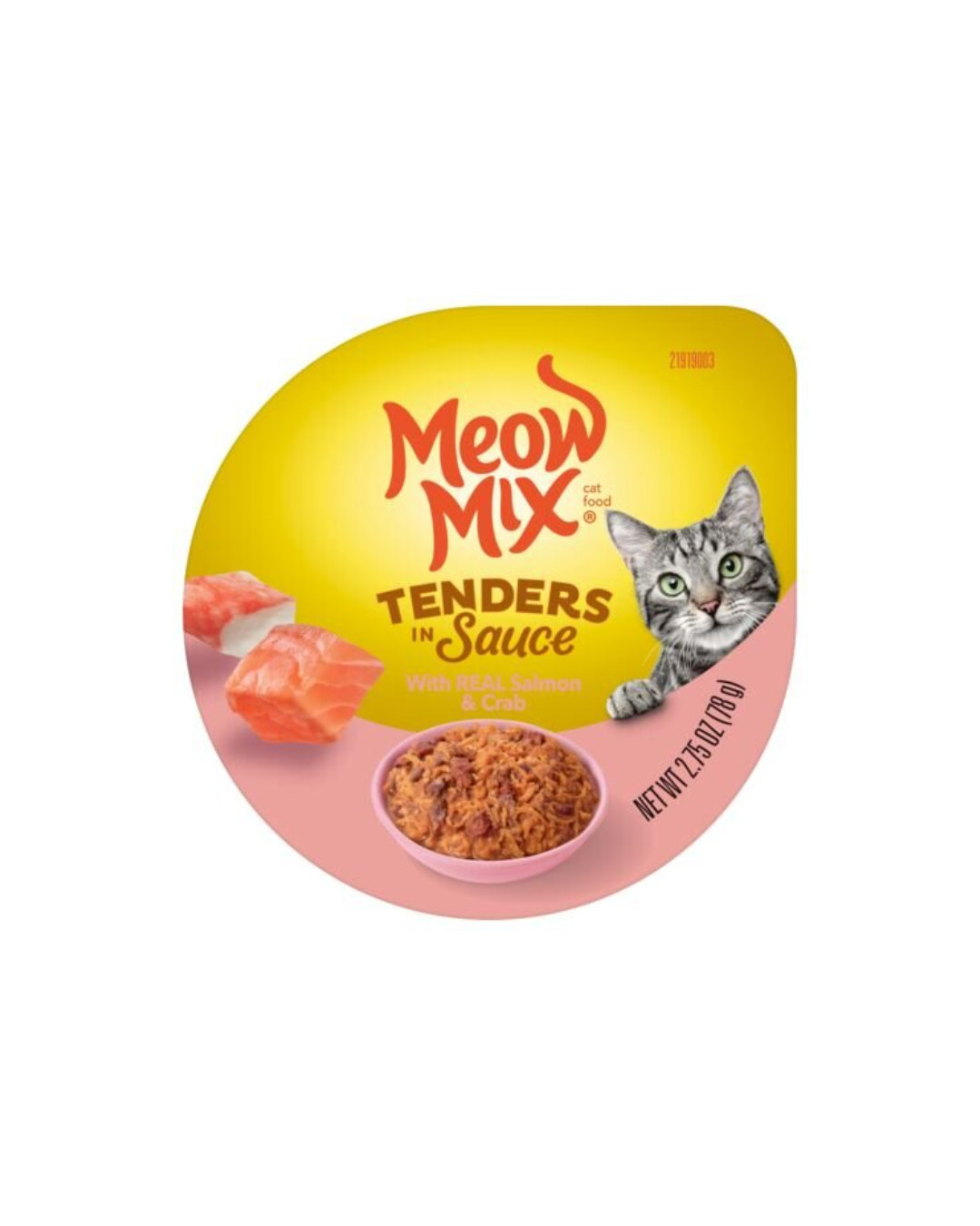 Meow Mix Tenders in Sauce With Real Salmon & Crab Cat Food