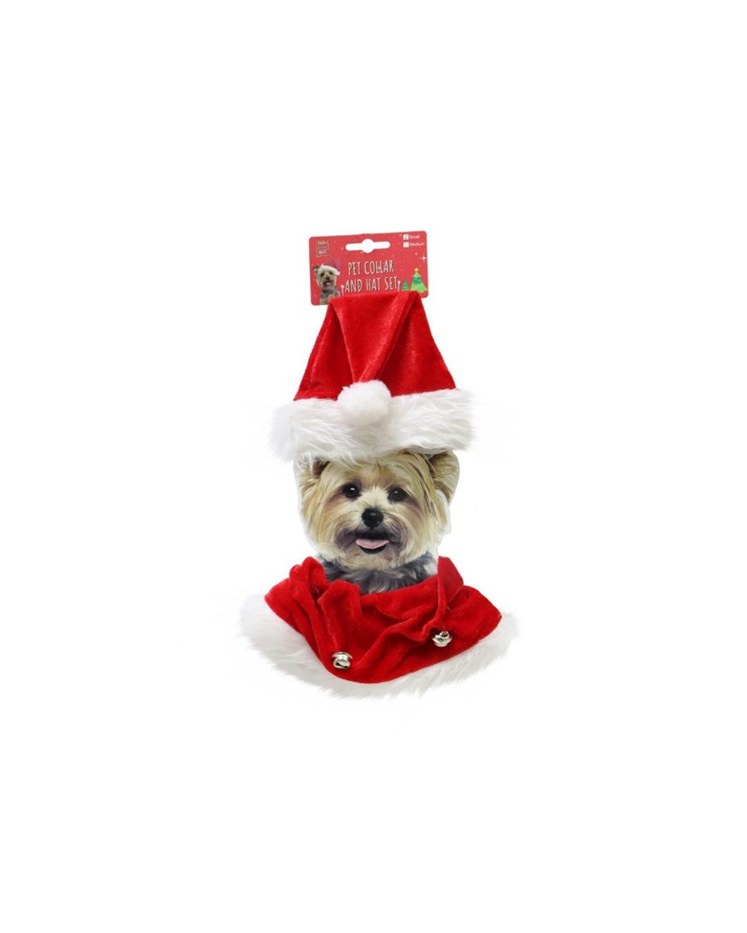 PET XMAS COLLAR & HAT SET