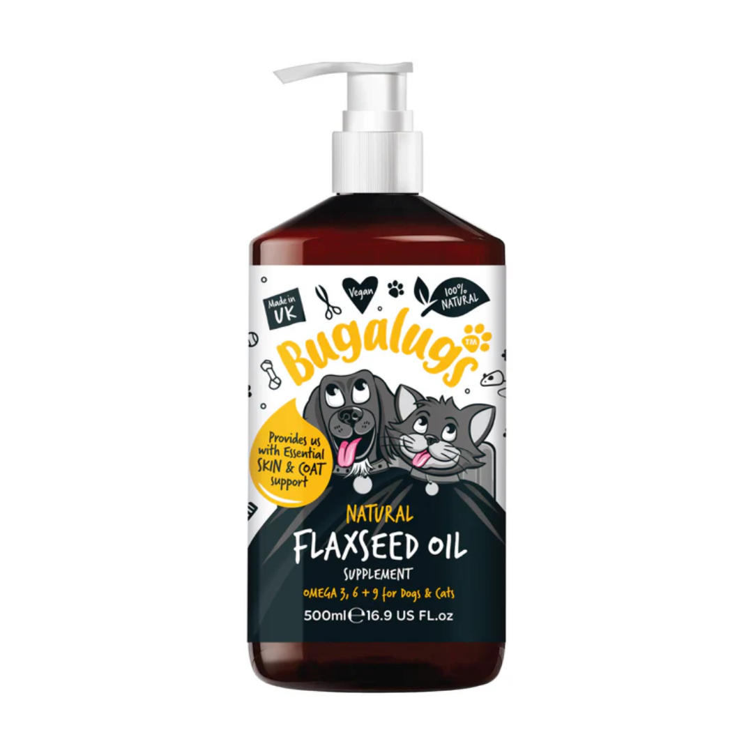 Bugalugs Flaxseed Oil Supplement for Dogs & Cats