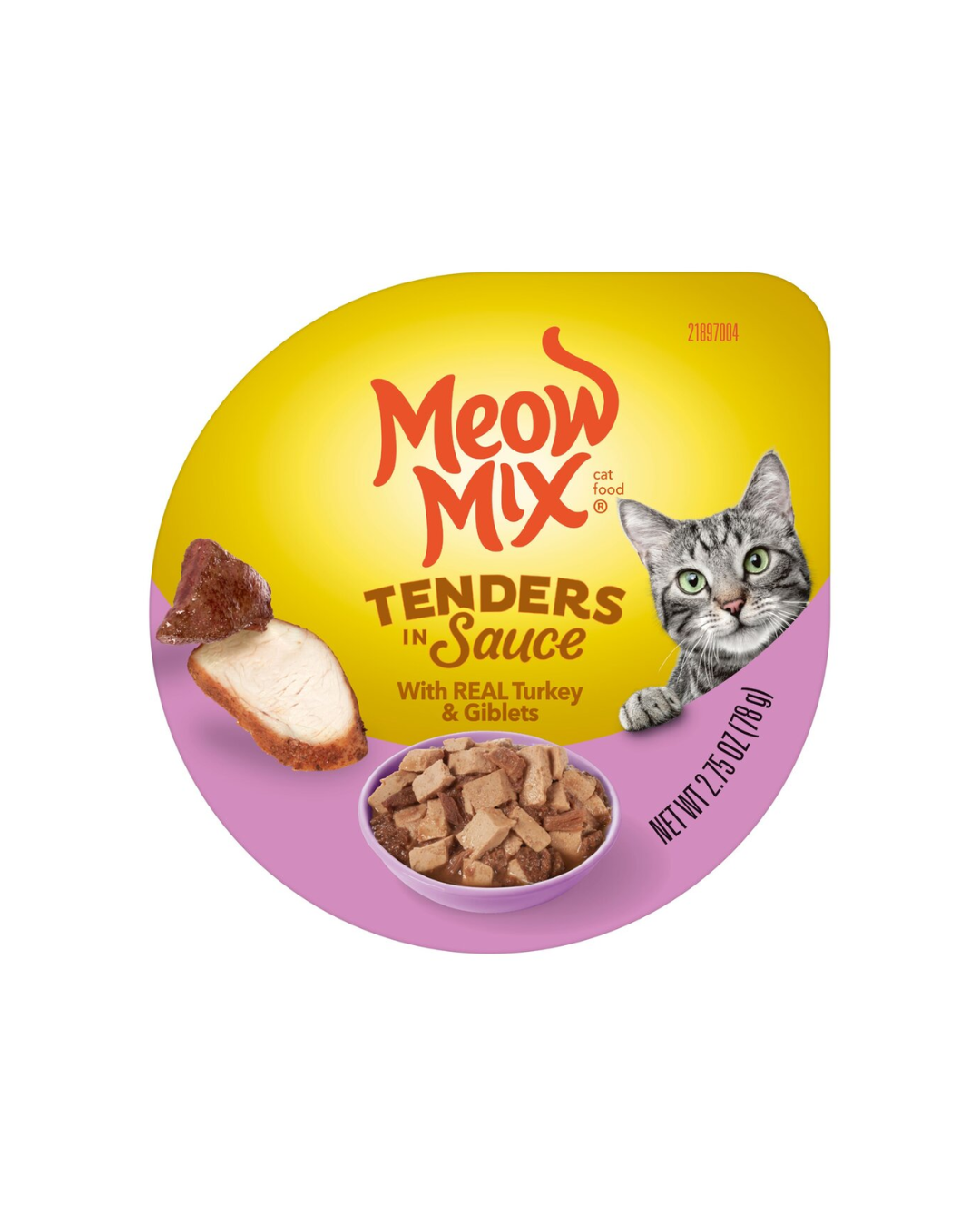 Meow Mix Tenders in Sauce With Real Turkey & Giblets Cat Food