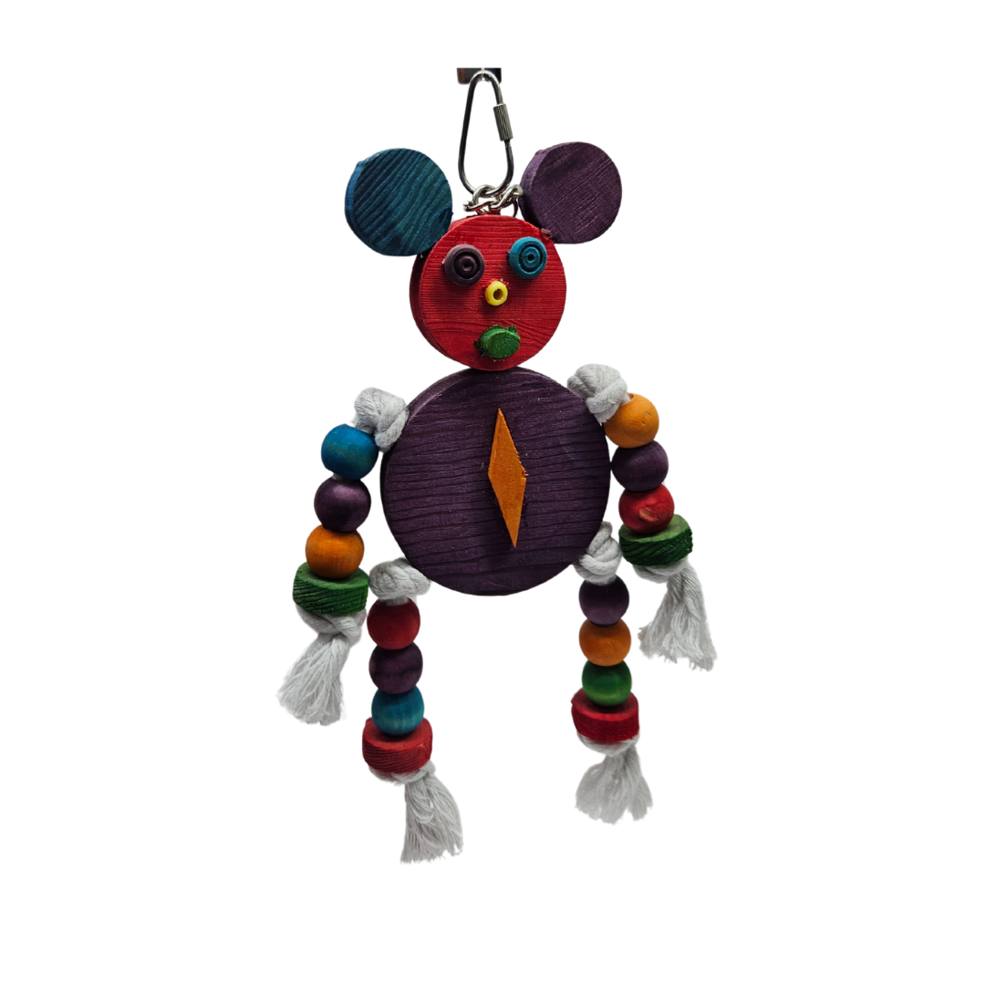 Assorted Wooden mouse Bird Toy