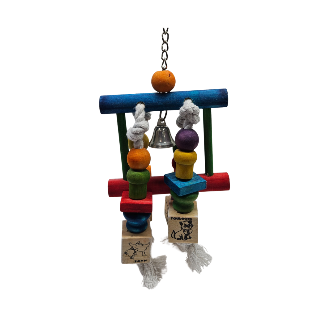 Parrot Hanging toy Cubes and Strings